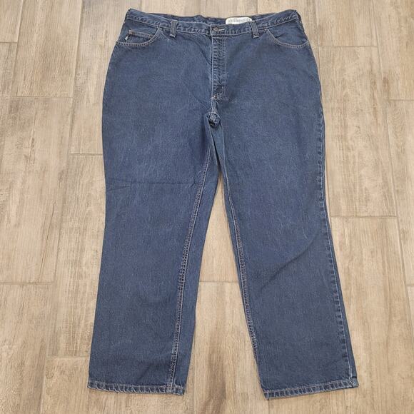 Carhartt Jeans FR Cat 2 Mens 44x30 Flame Resistant Denim Medium Wash Workwear - Picture 1 of 13